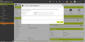 HugeServer ION Server Reinstallation